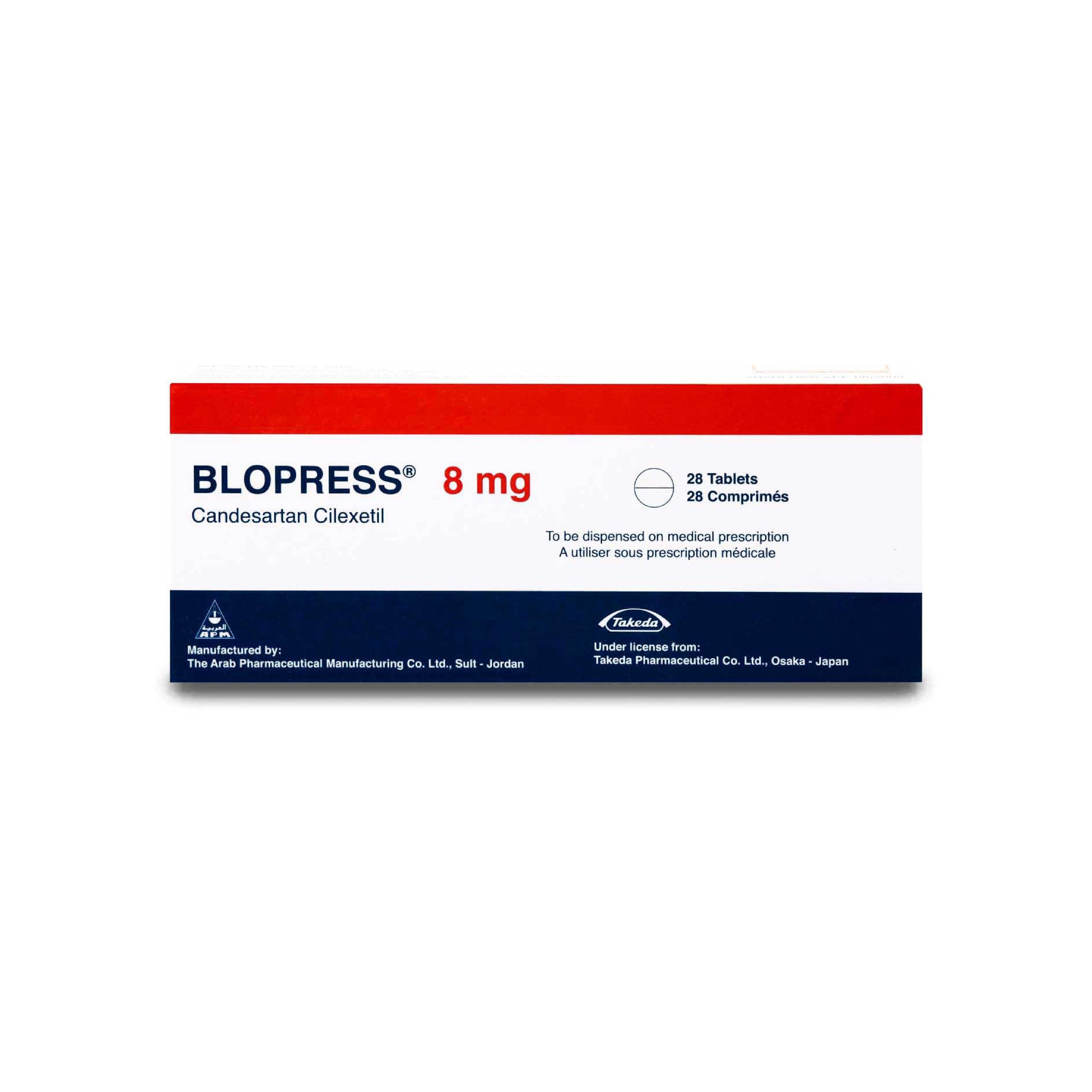 Blopress 8 Mg Tablet 28Pcs