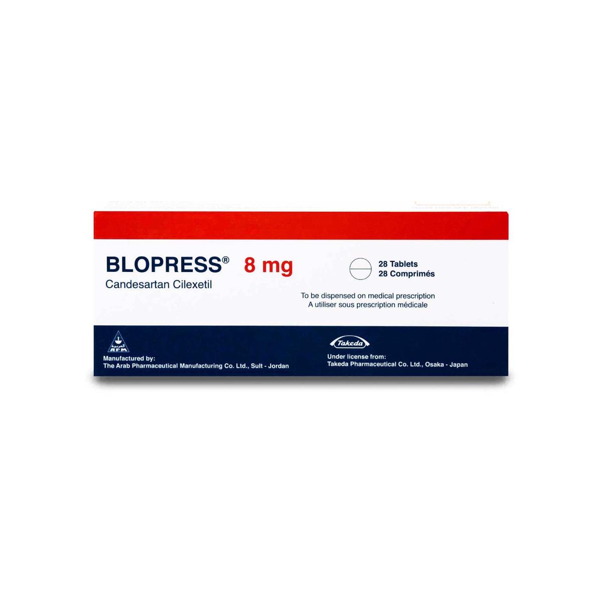 Blopress 8 Mg Tablet 28Pcs
