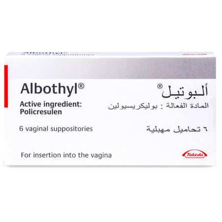 Albothyl 90 Mg Vaginal Suppository 6Pcs