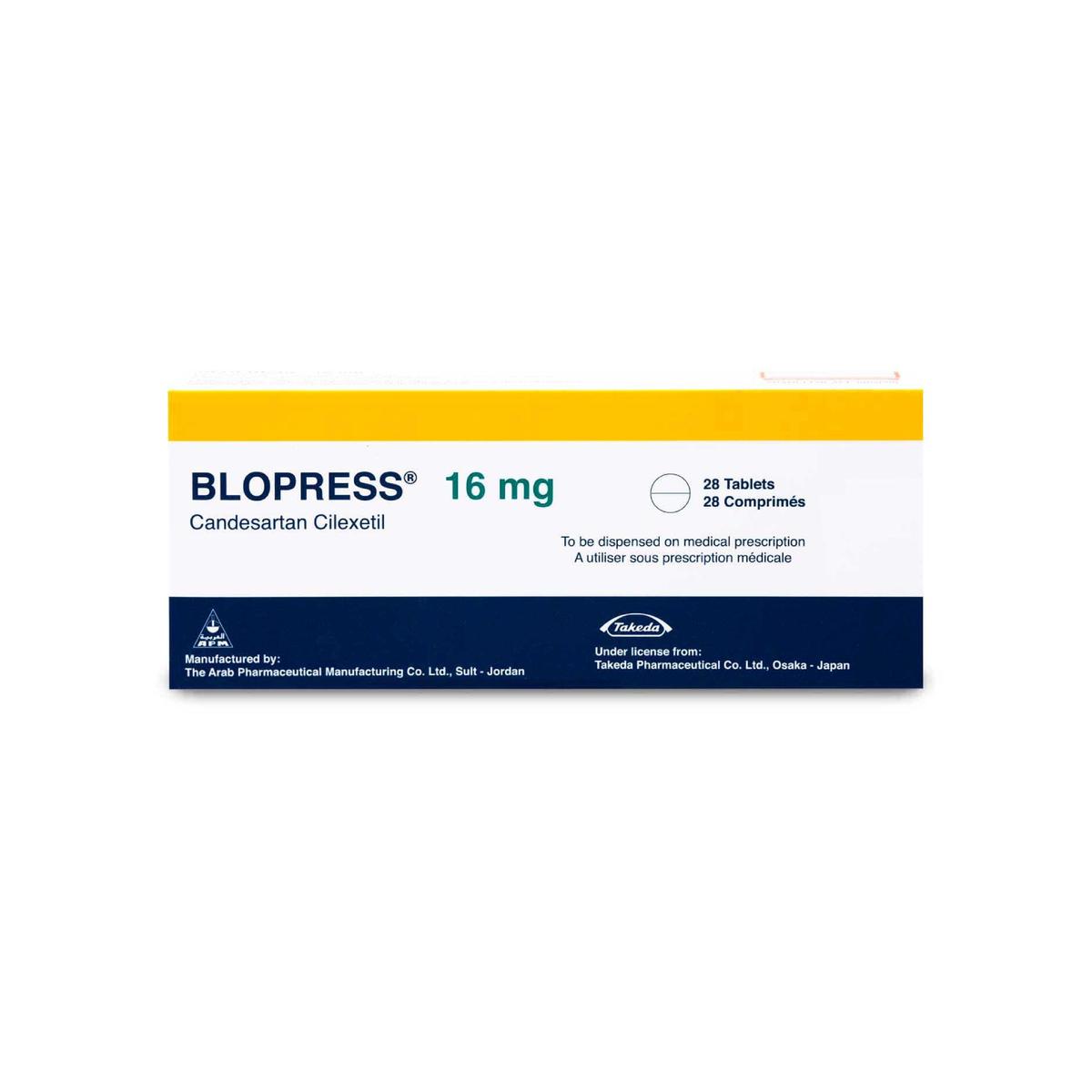 Blopress 16 Mg Tablet 28Pcs